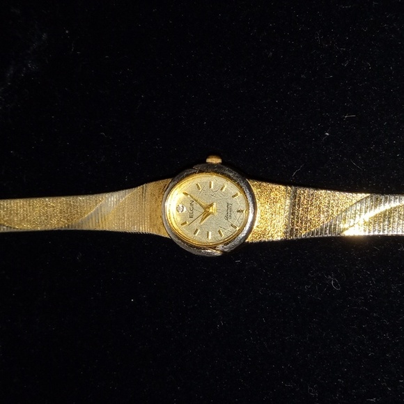Vintage Diamond ELGIN finished in 14 K Gold - Picture 1 of 8